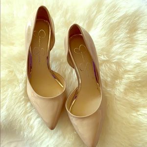Jessica Simpson Paryn d'Orsay pointy toe nude pump